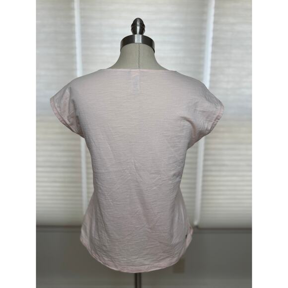 Tea Collection T-Shirt, Pink Embroidered Tee, Girls Size 12 XL or Women's XS/S - Picture 4 of 9